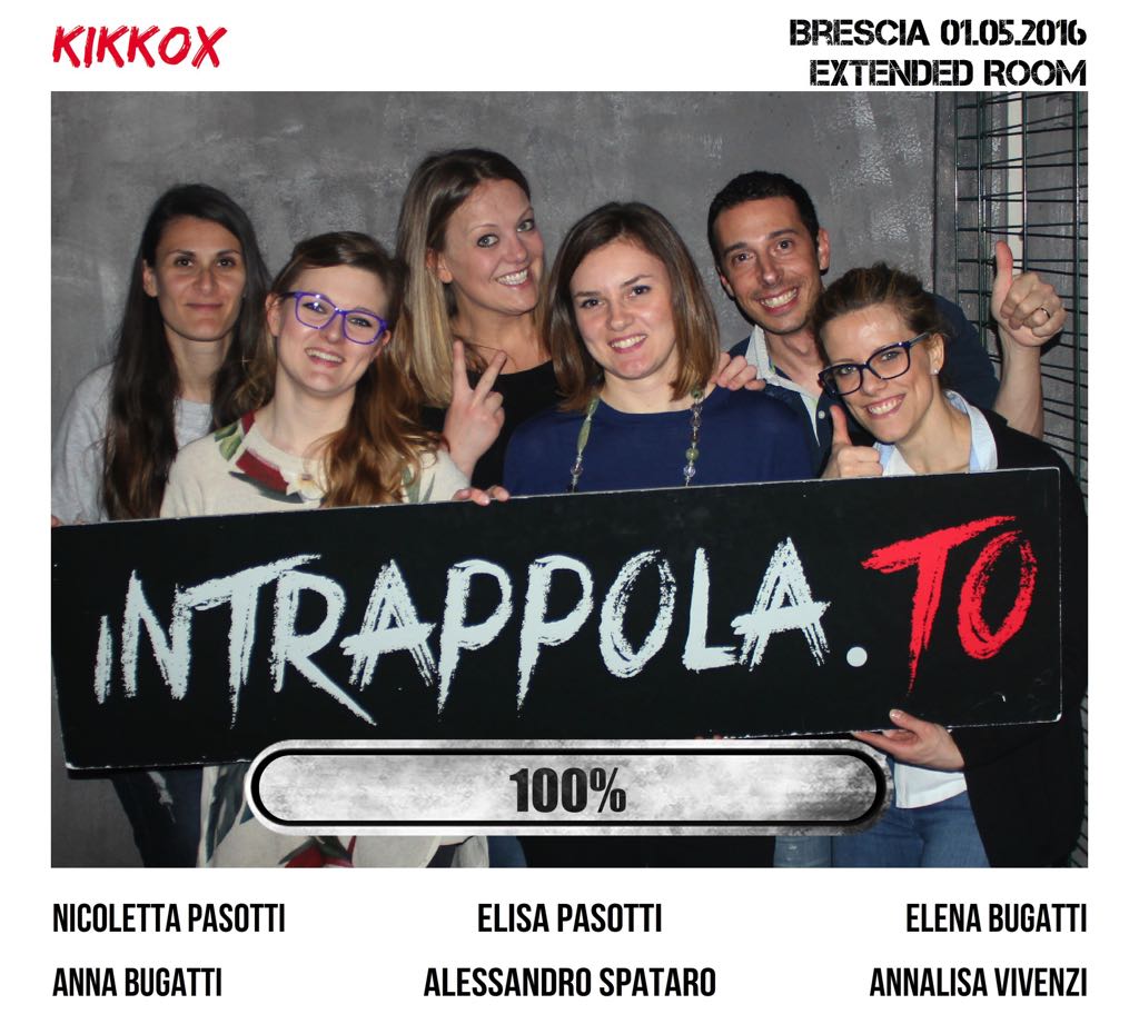 Il gruppo kikkox è fuggito dalla nostra escape room Extended Room