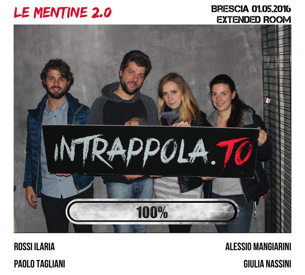 Il gruppo  è fuggito dalla nostra escape room Extended Room