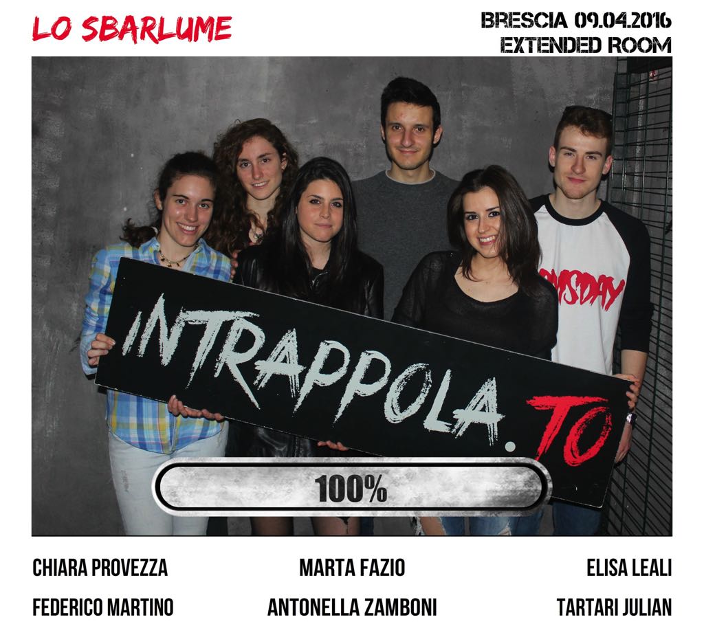 Il gruppo  è fuggito dalla nostra escape room Extended Room