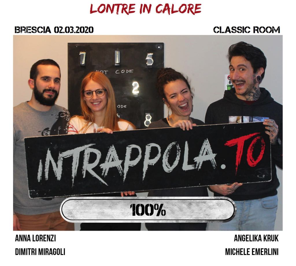 Il gruppo lontre in calore  è fuggito dalla nostra escape room Classic Room