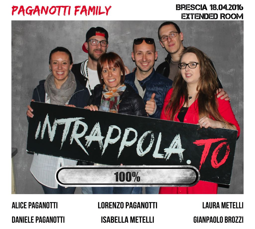 Il gruppo  è fuggito dalla nostra escape room Extended Room