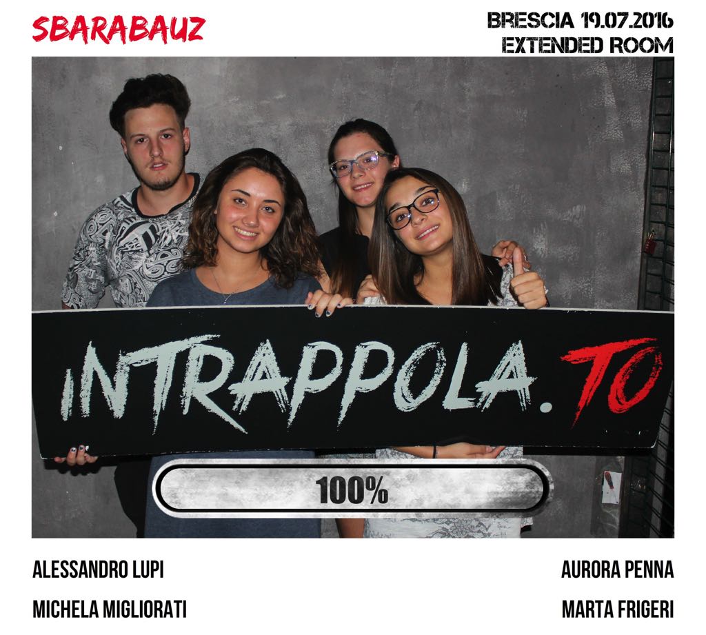 Il gruppo sbarabauz è fuggito dalla nostra escape room Extended Room