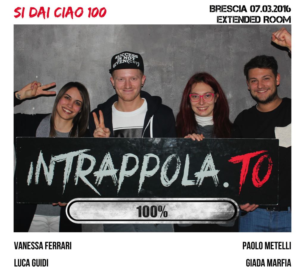 Il gruppo si dai ciao 100 è fuggito dalla nostra escape room Extended Room