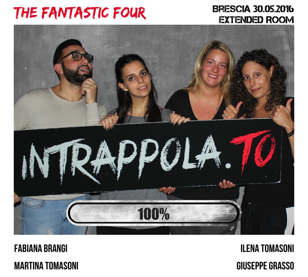 Il gruppo the fantastic four  è fuggito dalla nostra escape room Extended Room