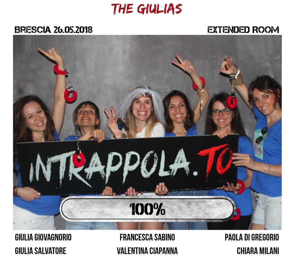 Il gruppo the giulias è fuggito dalla nostra escape room Extended Room