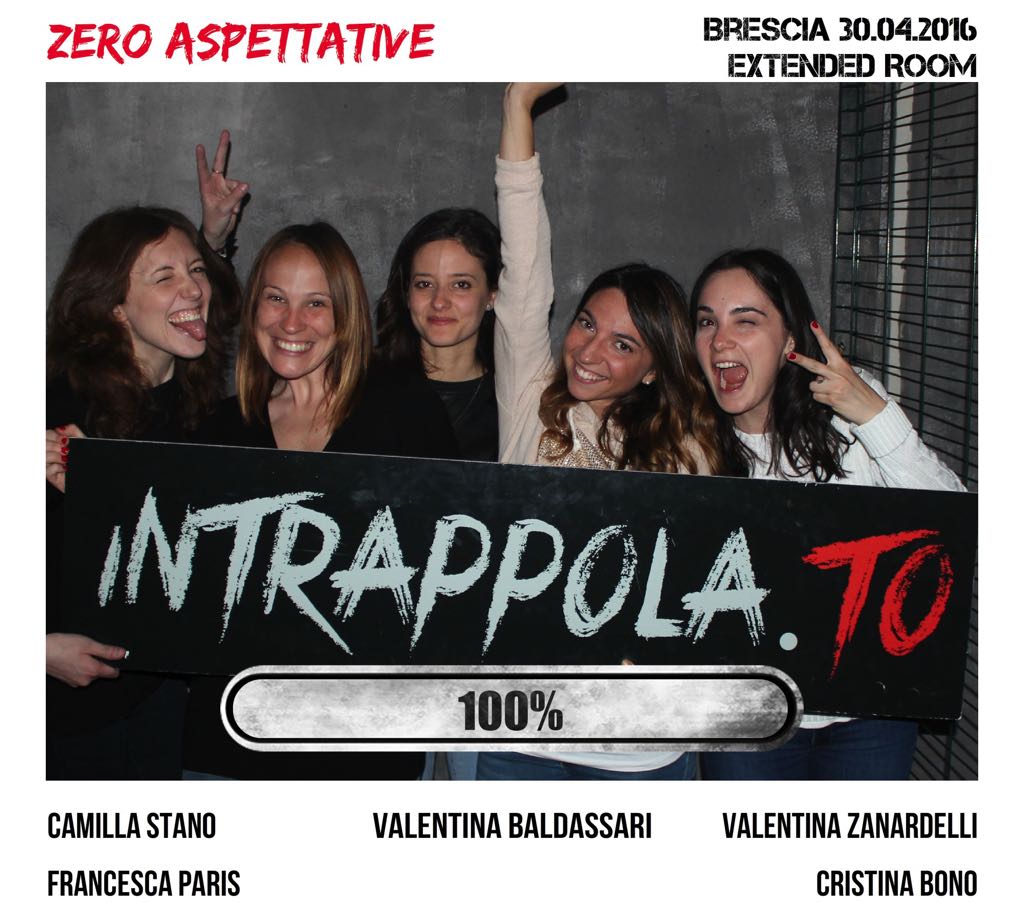 Il gruppo  è fuggito dalla nostra escape room Extended Room