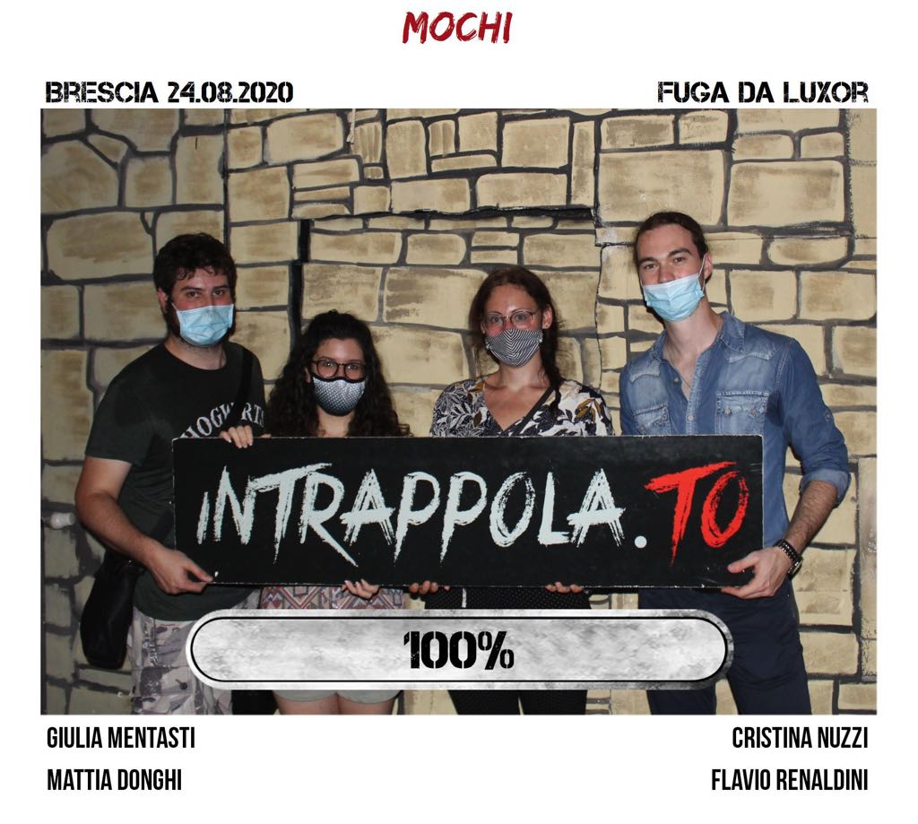 Il gruppo MOCHI è fuggito dalla nostra escape room Fuga da Luxor