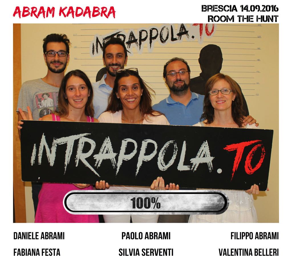 Il gruppo Abram Kadabra è fuggito dalla nostra escape room Room The Hunt