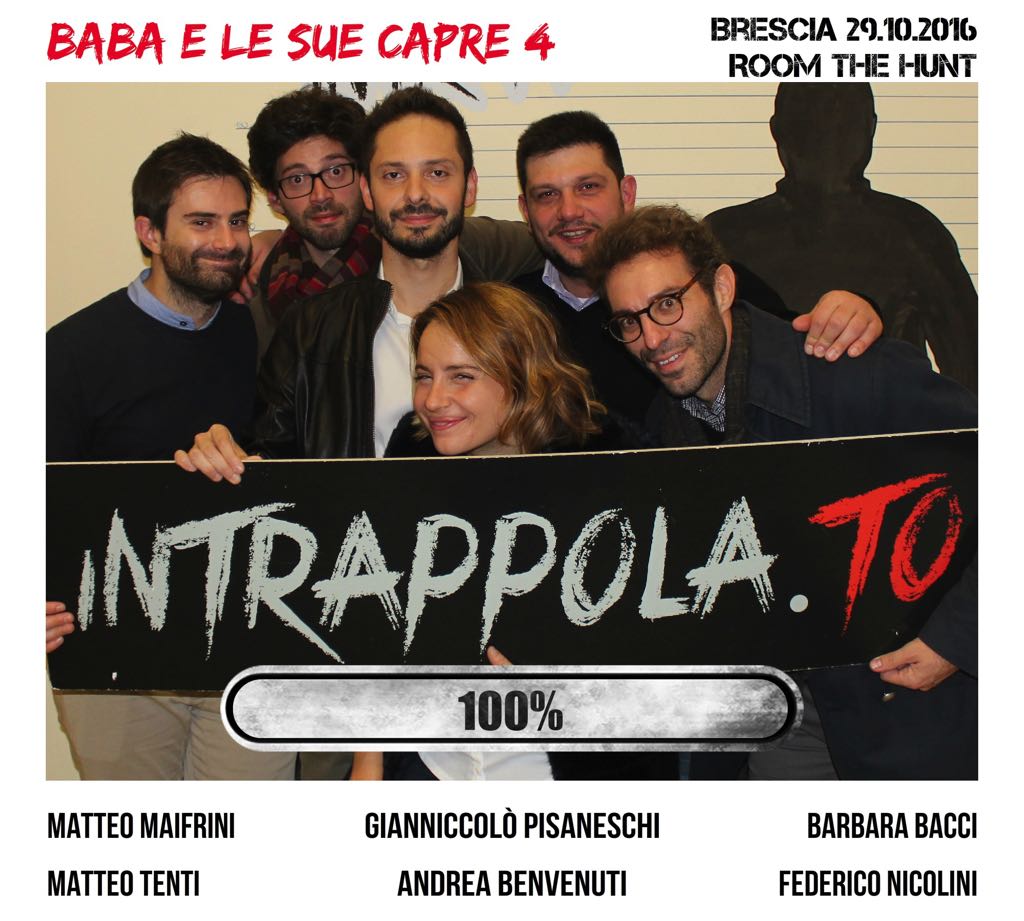 Il gruppo Baba e le sue Capre 4 è fuggito dalla nostra escape room Room The Hunt
