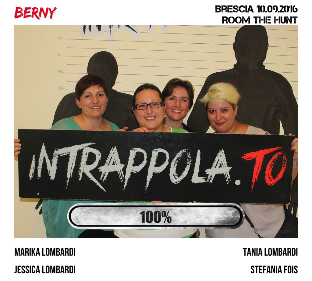 Il gruppo Berny è fuggito dalla nostra escape room Room The Hunt