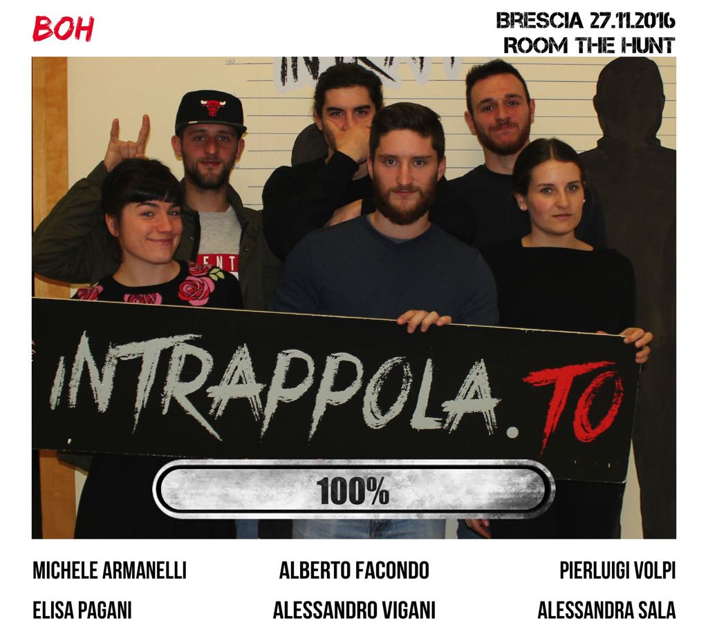 Il gruppo Boh è fuggito dalla nostra escape room Room The Hunt