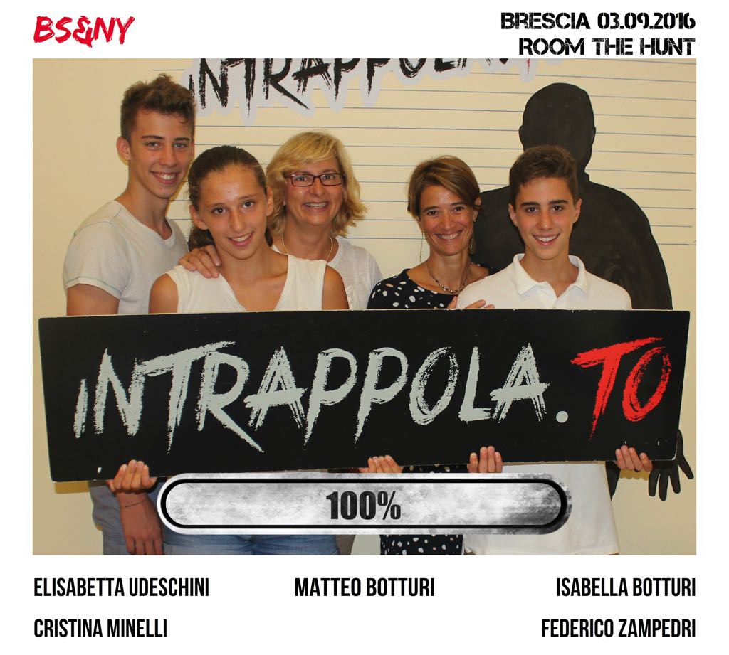 Il gruppo Bs&Ny è fuggito dalla nostra escape room Room The Hunt