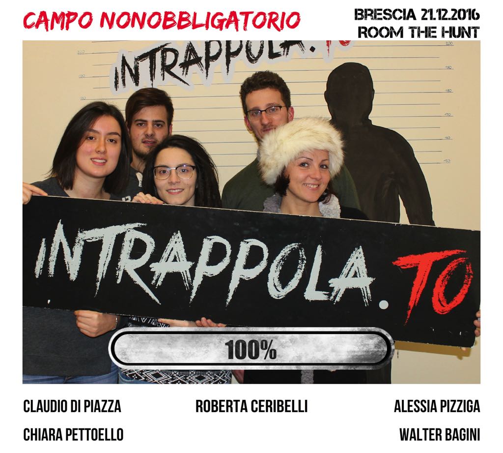 Il gruppo Campo nonobbligatorio è fuggito dalla nostra escape room Room The Hunt
