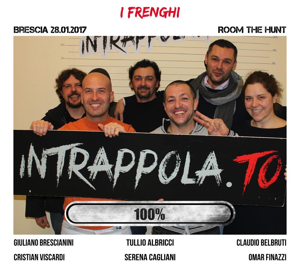 Il gruppo I Frenghi è fuggito dalla nostra escape room Room The Hunt