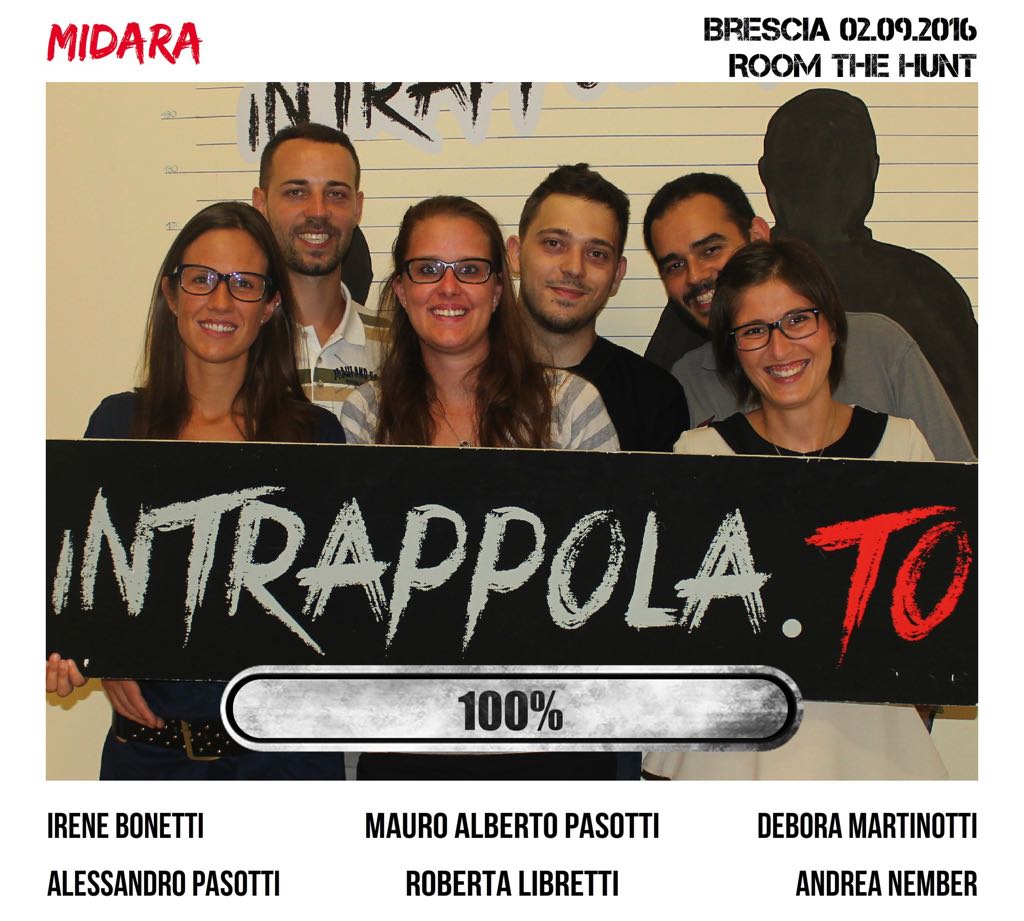 Il gruppo MIDARA è fuggito dalla nostra escape room Room The Hunt