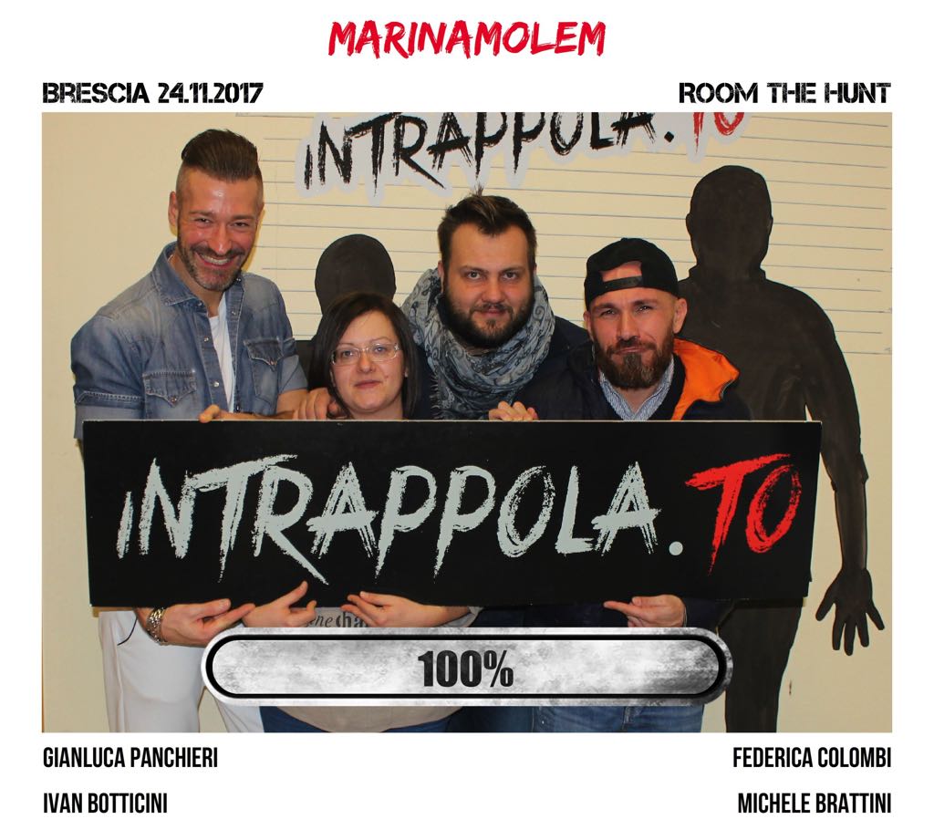 Il gruppo Marinamolem è fuggito dalla nostra escape room Room The Hunt