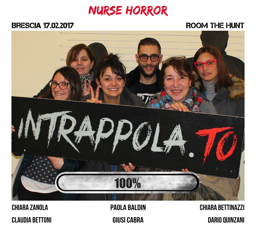 Il gruppo Nurse Horror è fuggito dalla nostra escape room Room The Hunt