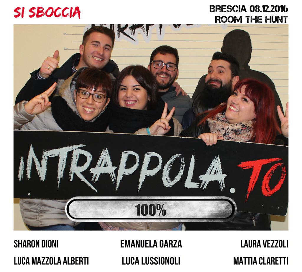Il gruppo SI SBOCCIA è fuggito dalla nostra escape room Room The Hunt
