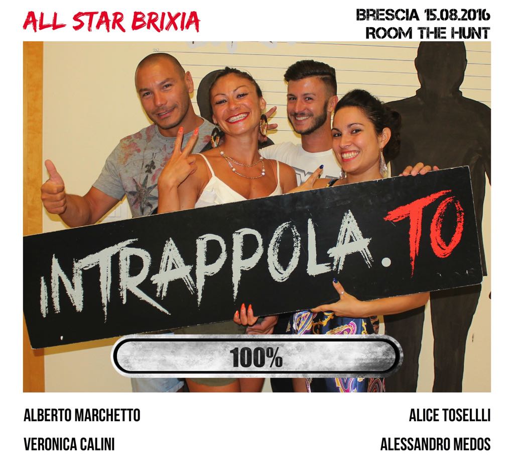 Il gruppo all star brixia è fuggito dalla nostra escape room Room The Hunt