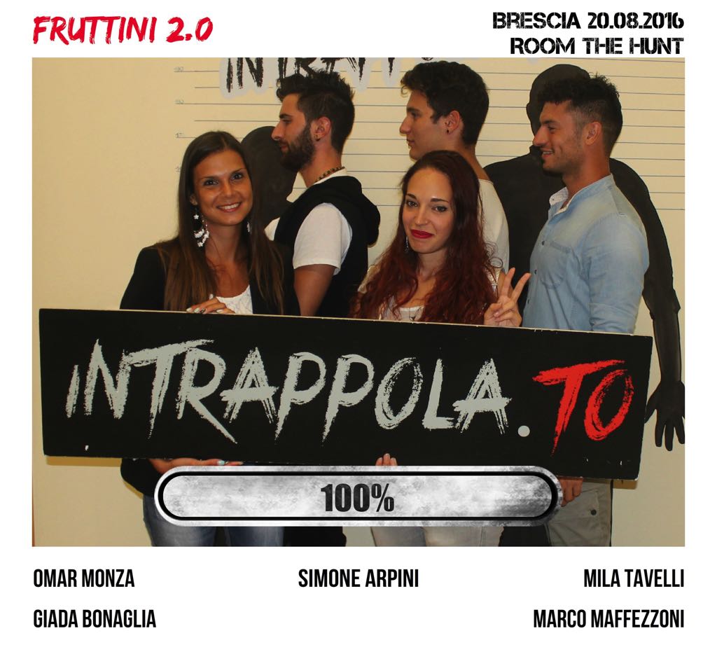 Il gruppo fruttini 2.0 è fuggito dalla nostra escape room Room The Hunt