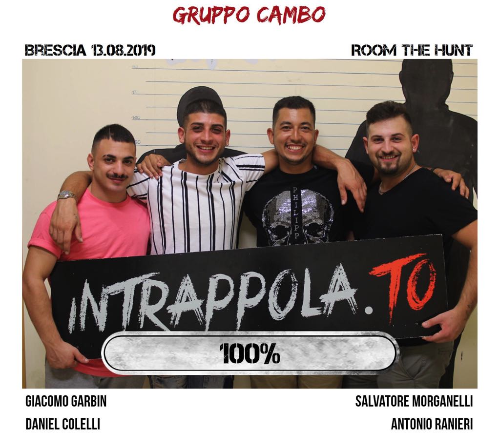 Il gruppo gruppo cambo è fuggito dalla nostra escape room Room The Hunt