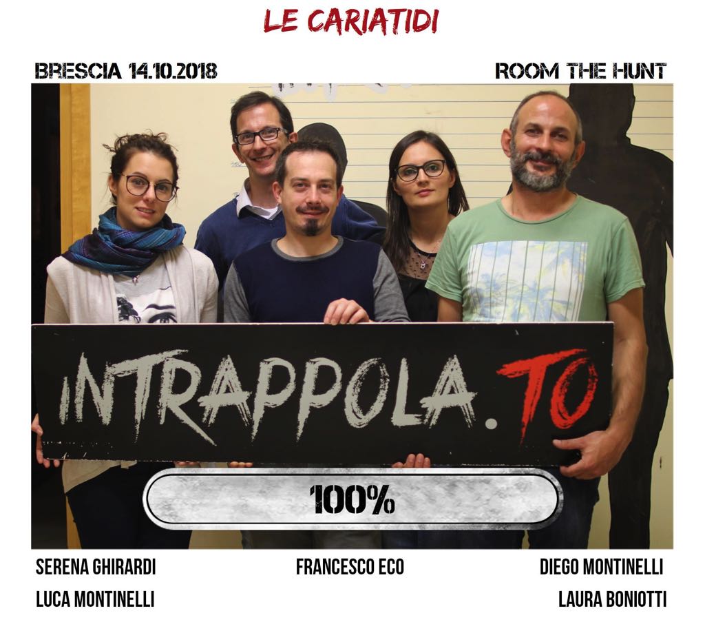 Il gruppo le cariatidi è fuggito dalla nostra escape room Room The Hunt