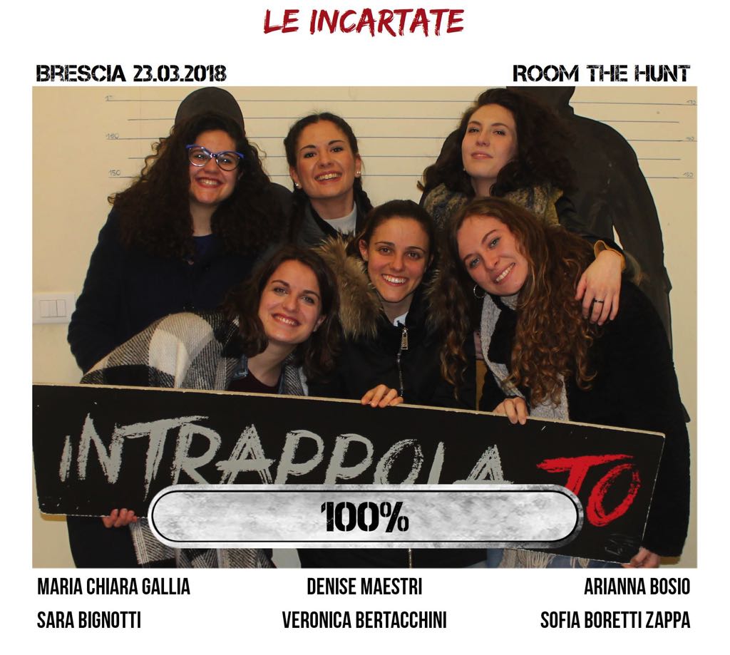 Il gruppo le incartate è fuggito dalla nostra escape room Room The Hunt