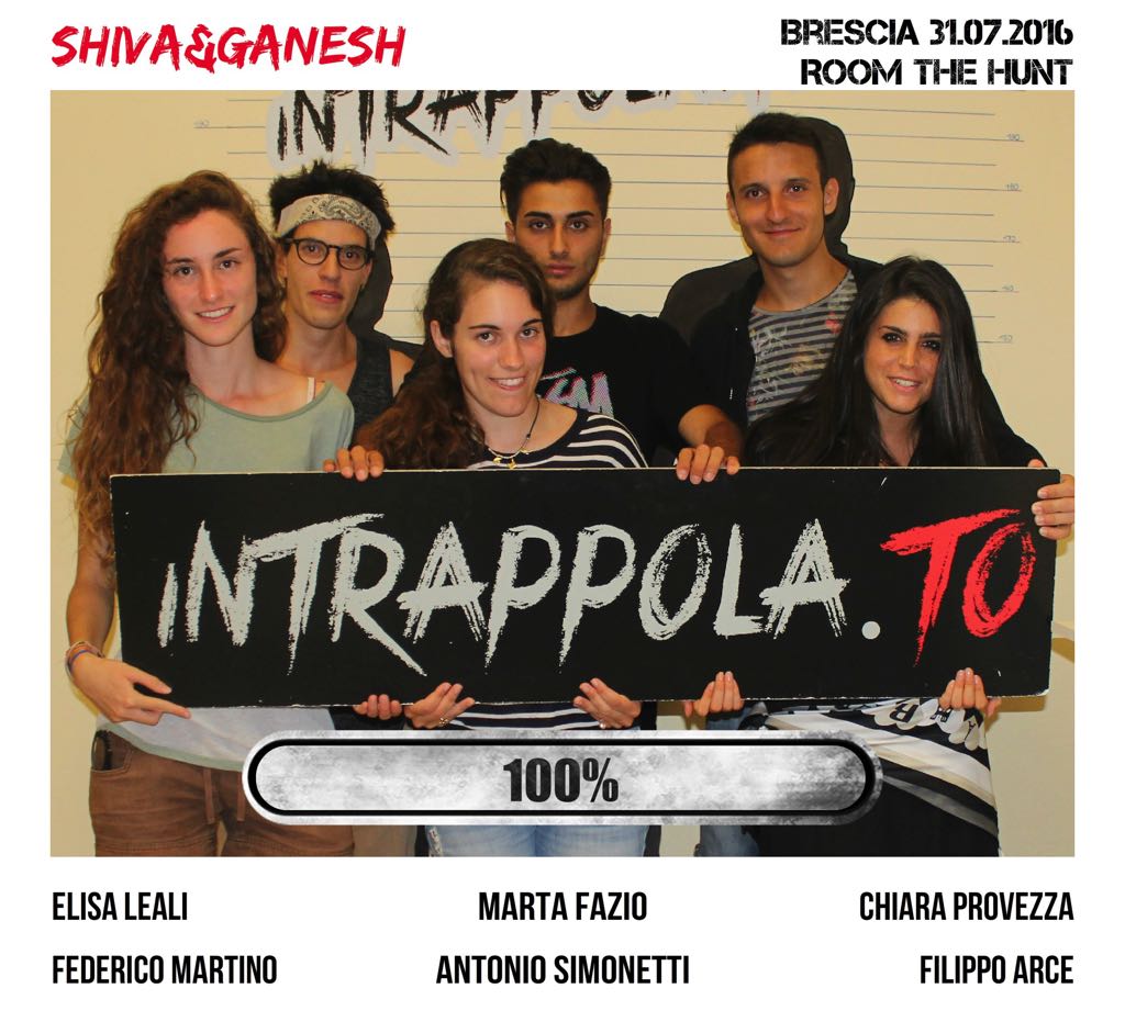 Il gruppo shiva&ganesh è fuggito dalla nostra escape room Room The Hunt