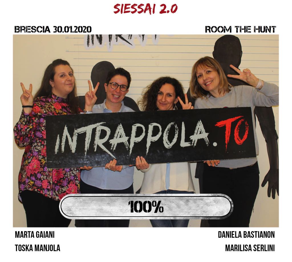 Il gruppo siessai 2.0 è fuggito dalla nostra escape room Room The Hunt