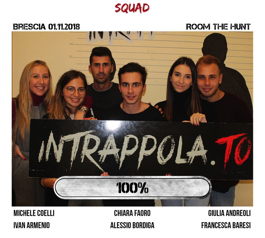Il gruppo squad è fuggito dalla nostra escape room Room The Hunt