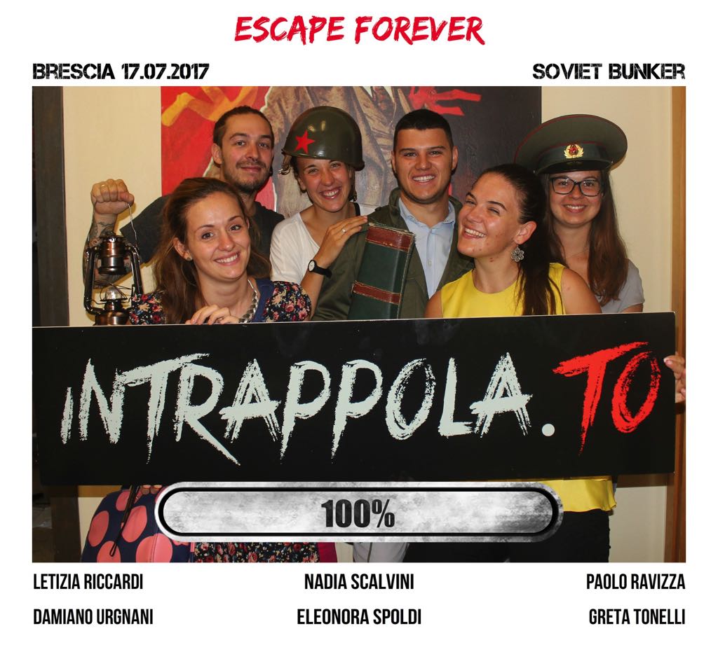 Il gruppo Escape Forever è fuggito dalla nostra escape room Soviet Bunker