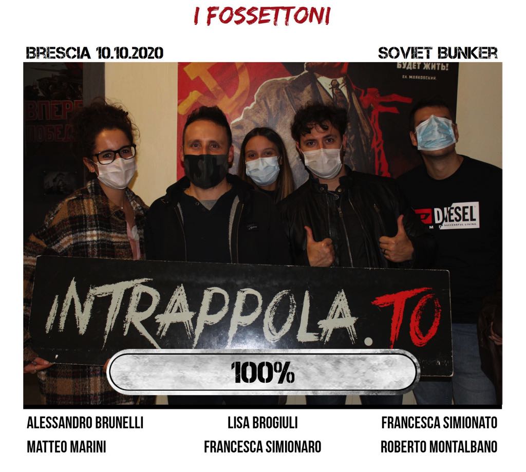 Il gruppo I FOSSETTONI è fuggito dalla nostra escape room Soviet Bunker