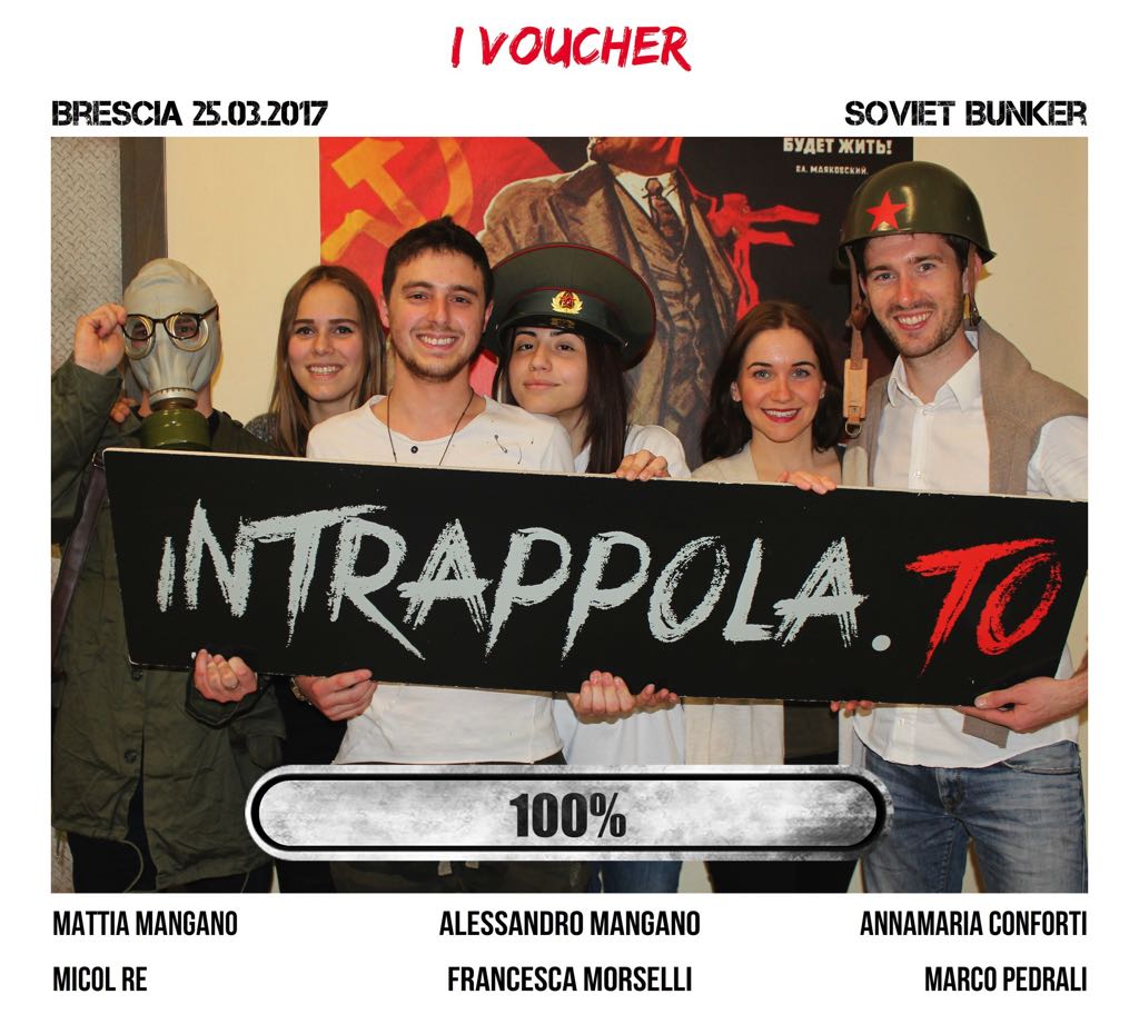 Il gruppo I VOUCHER è fuggito dalla nostra escape room Soviet Bunker