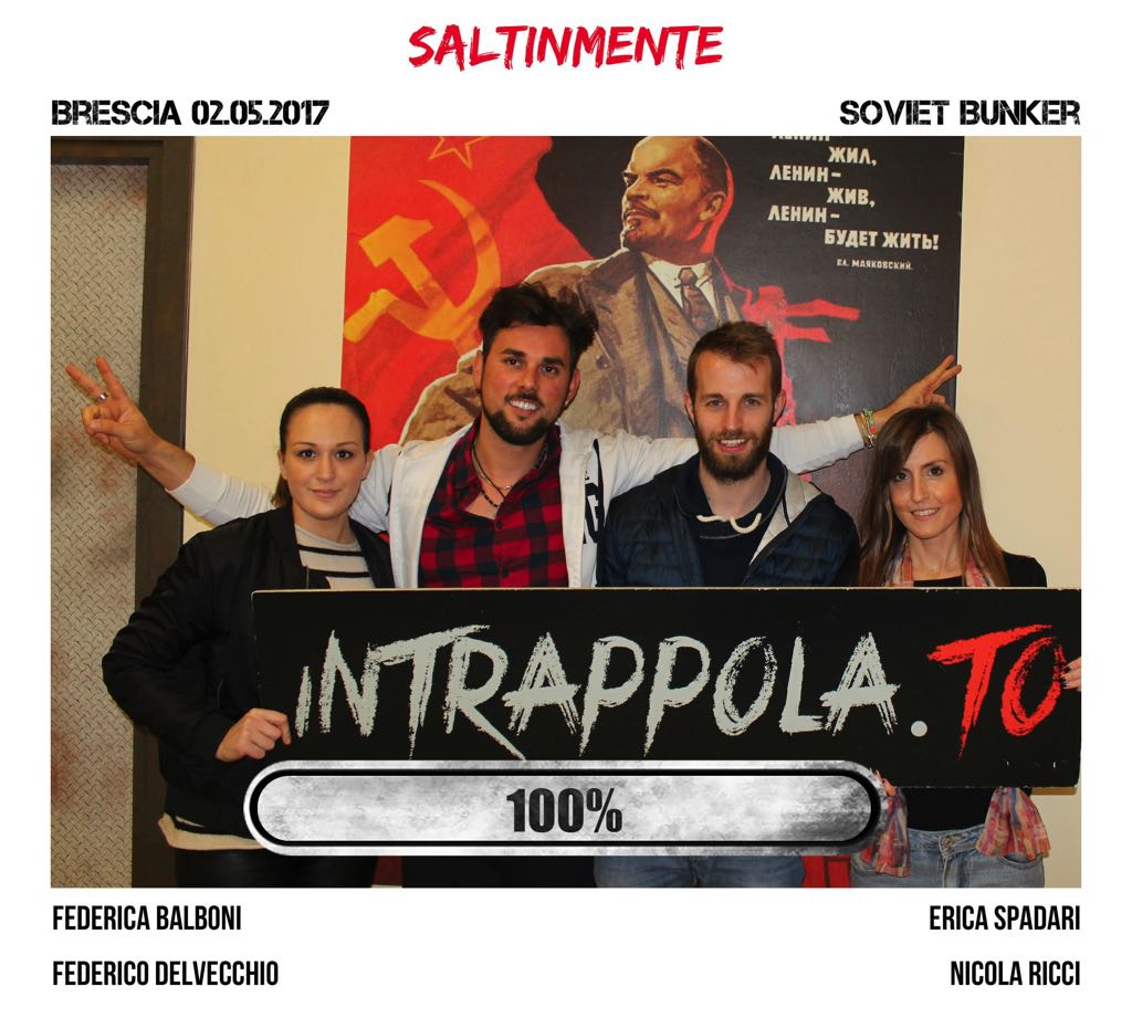 Il gruppo SALTINMENTE è fuggito dalla nostra escape room Soviet Bunker