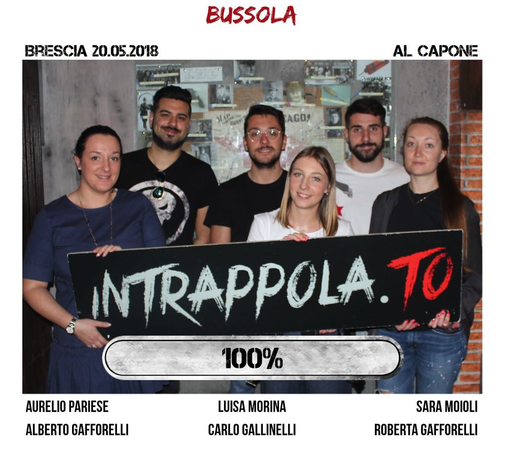 Il gruppo bussola è fuggito dalla nostra escape room Al Capone