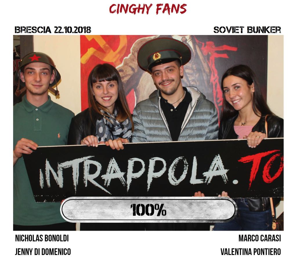 Il gruppo cinghy fans è fuggito dalla nostra escape room Soviet Bunker