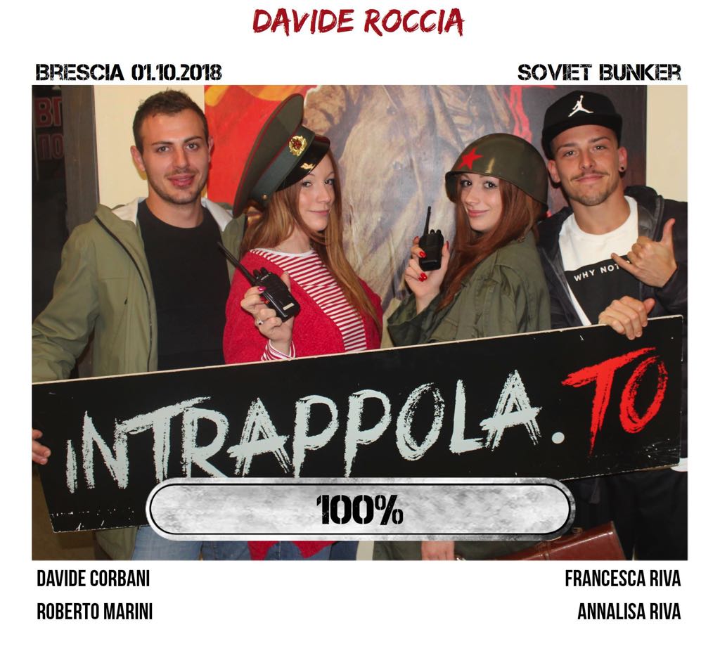 Il gruppo davide roccia è fuggito dalla nostra escape room Soviet Bunker