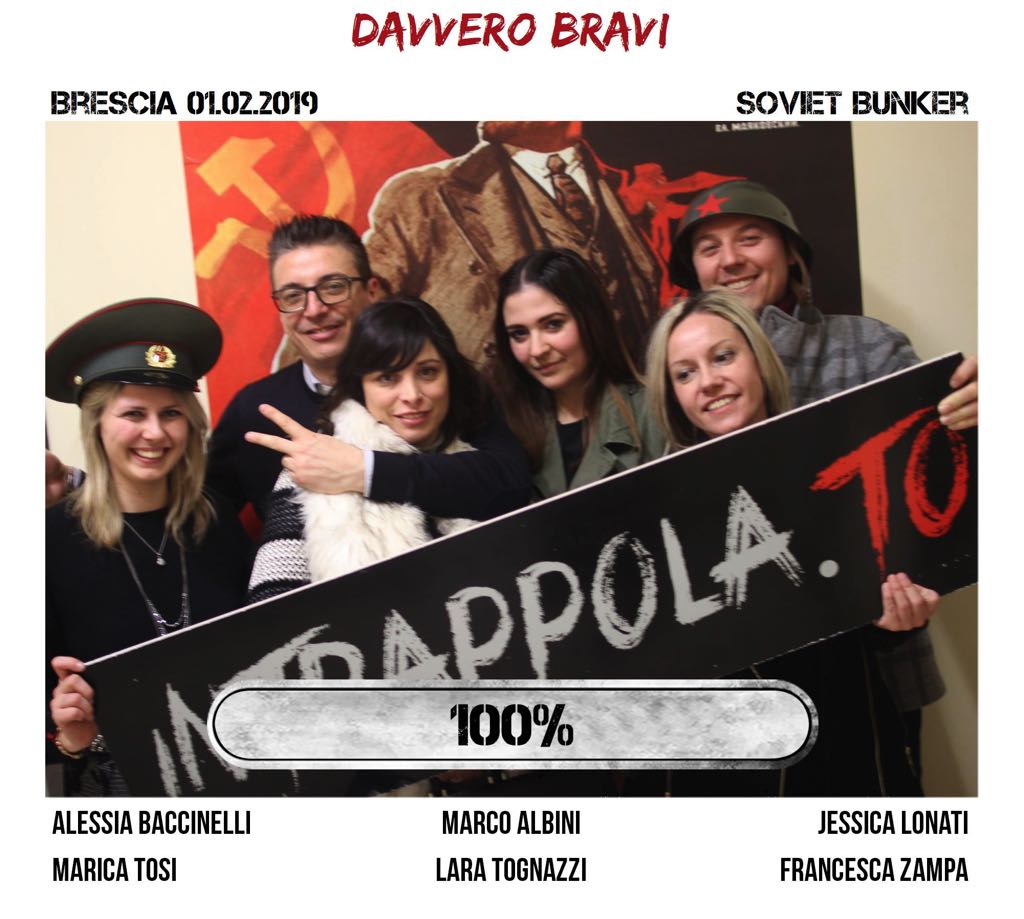Il gruppo davvero bravi è fuggito dalla nostra escape room Soviet Bunker