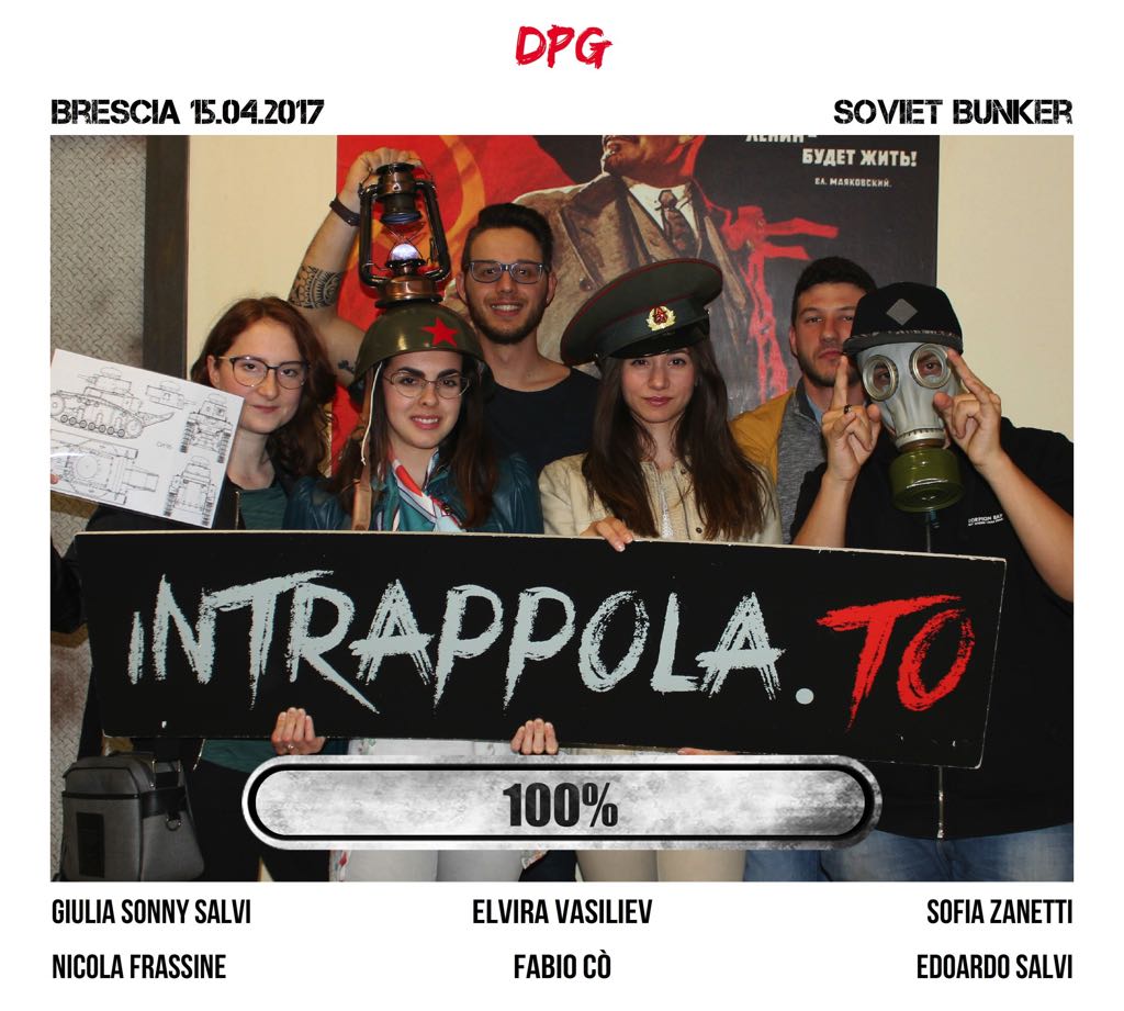 Il gruppo dpg è fuggito dalla nostra escape room Soviet Bunker