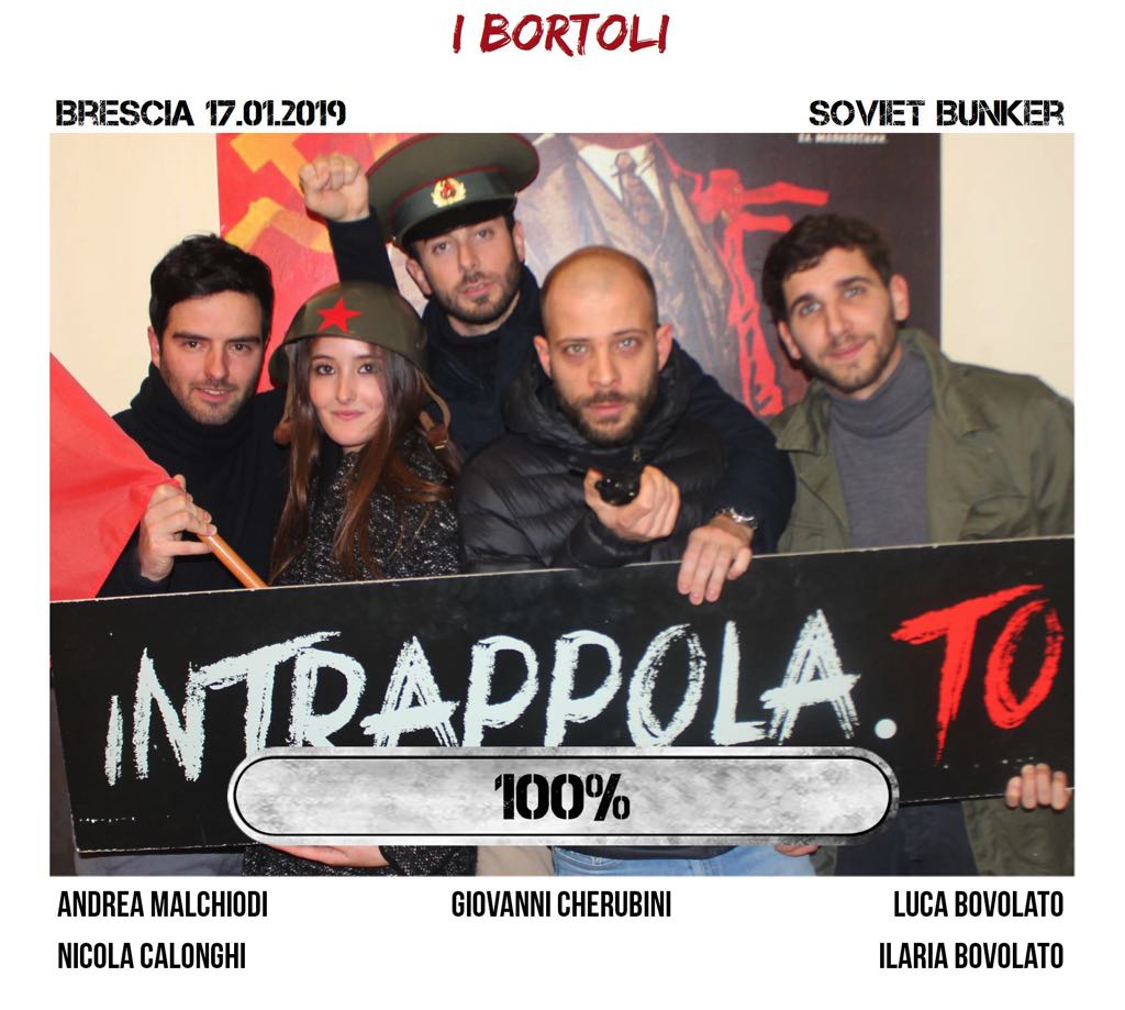 Il gruppo i bortoli è fuggito dalla nostra escape room Soviet Bunker