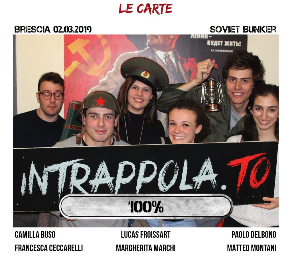 Il gruppo le carte è fuggito dalla nostra escape room Soviet Bunker