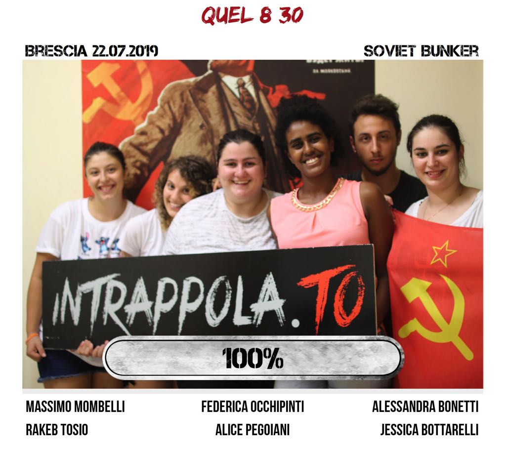 Il gruppo quel 8 30 è fuggito dalla nostra escape room Soviet Bunker