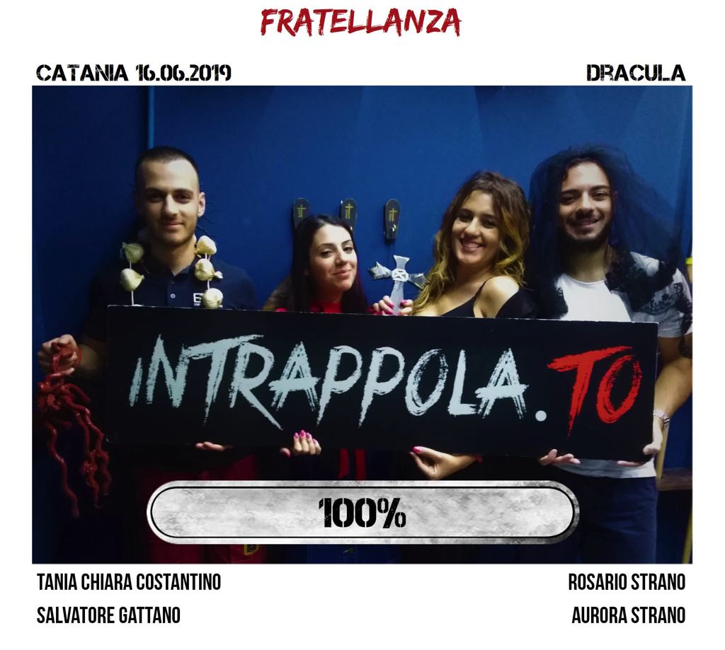 Il gruppo fratellanza è fuggito dalla nostra escape room Dracula