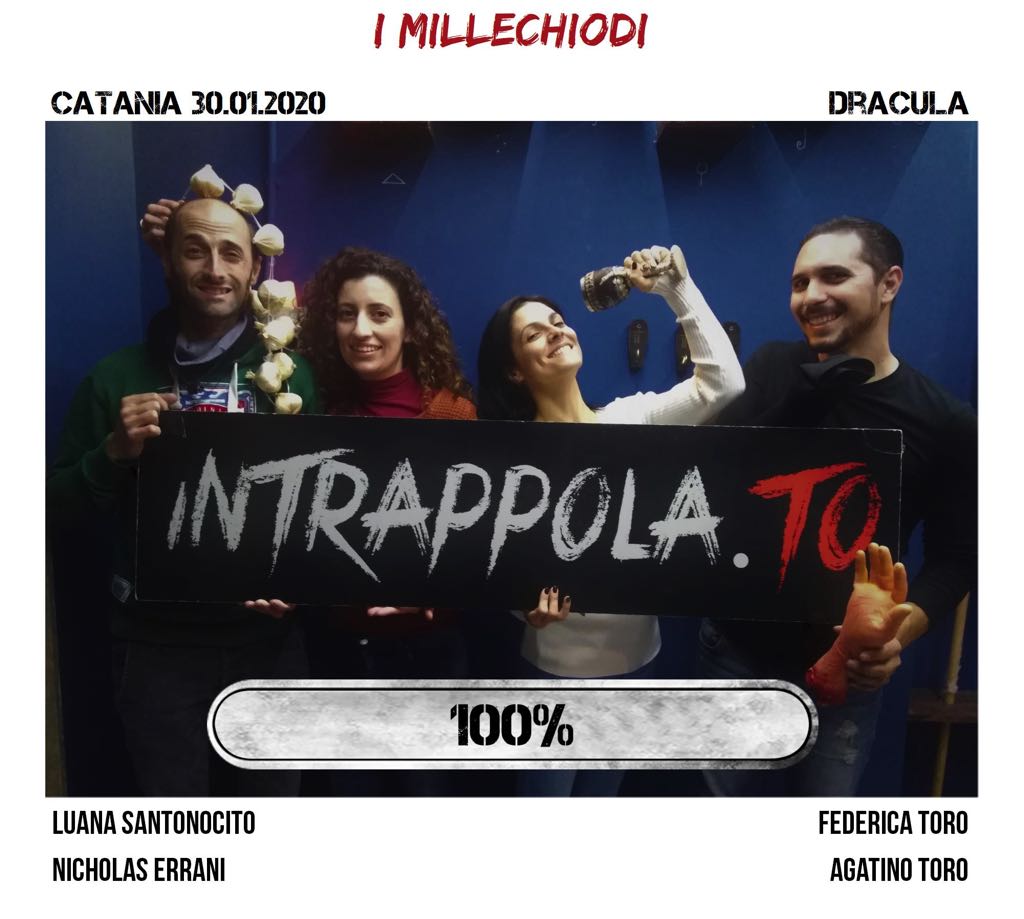 Il gruppo i millechiodi è fuggito dalla nostra escape room Dracula