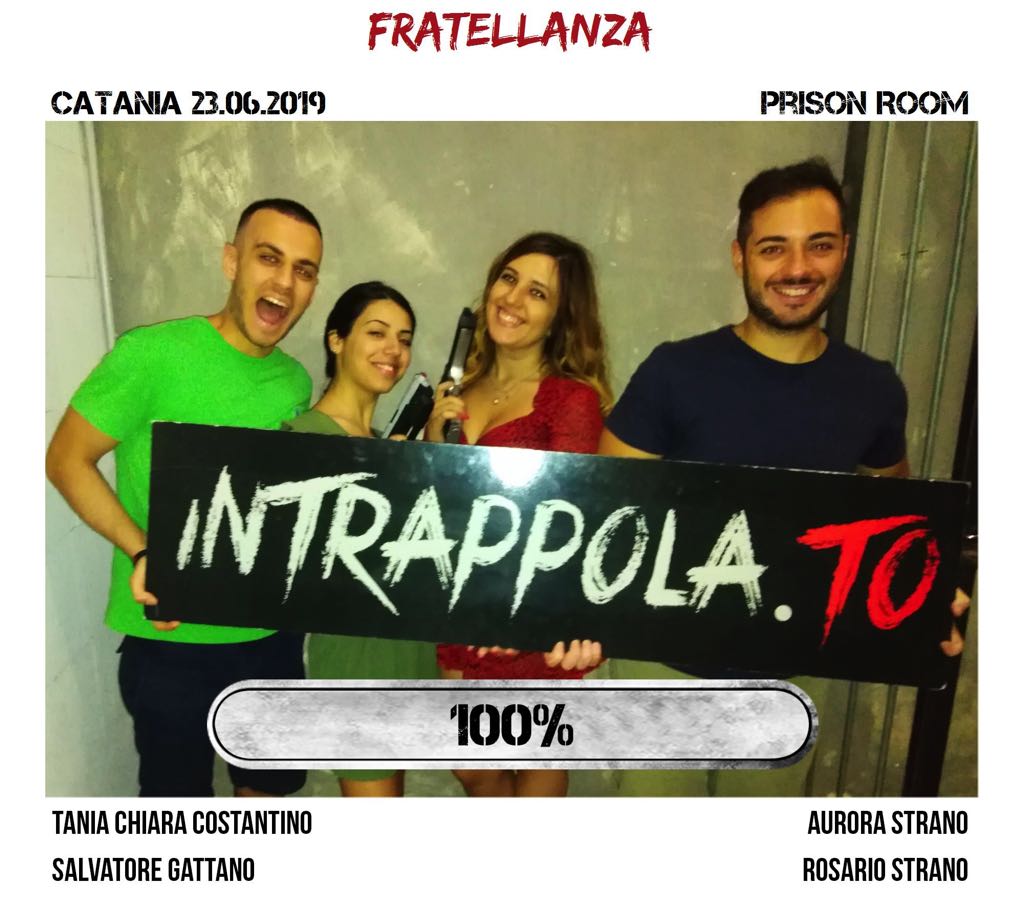Il gruppo fratellanza è fuggito dalla nostra escape room Prison Room