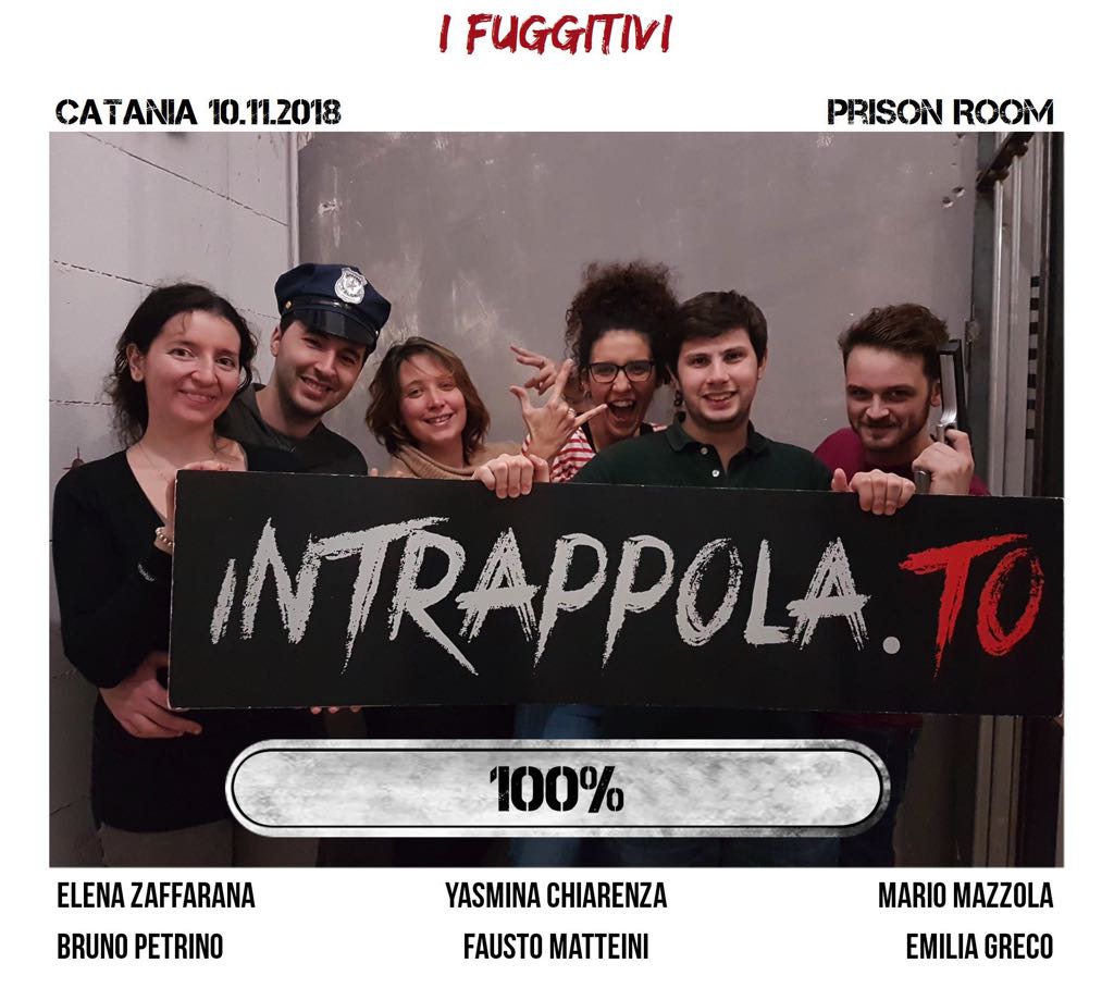 Il gruppo i fuggitivi è fuggito dalla nostra escape room Prison Room