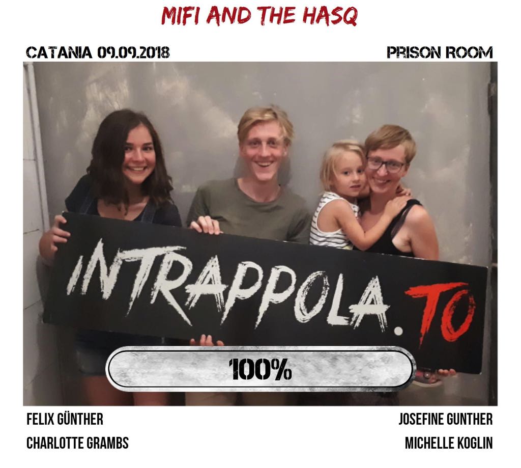 Il gruppo mifi and the hasq è fuggito dalla nostra escape room Prison Room