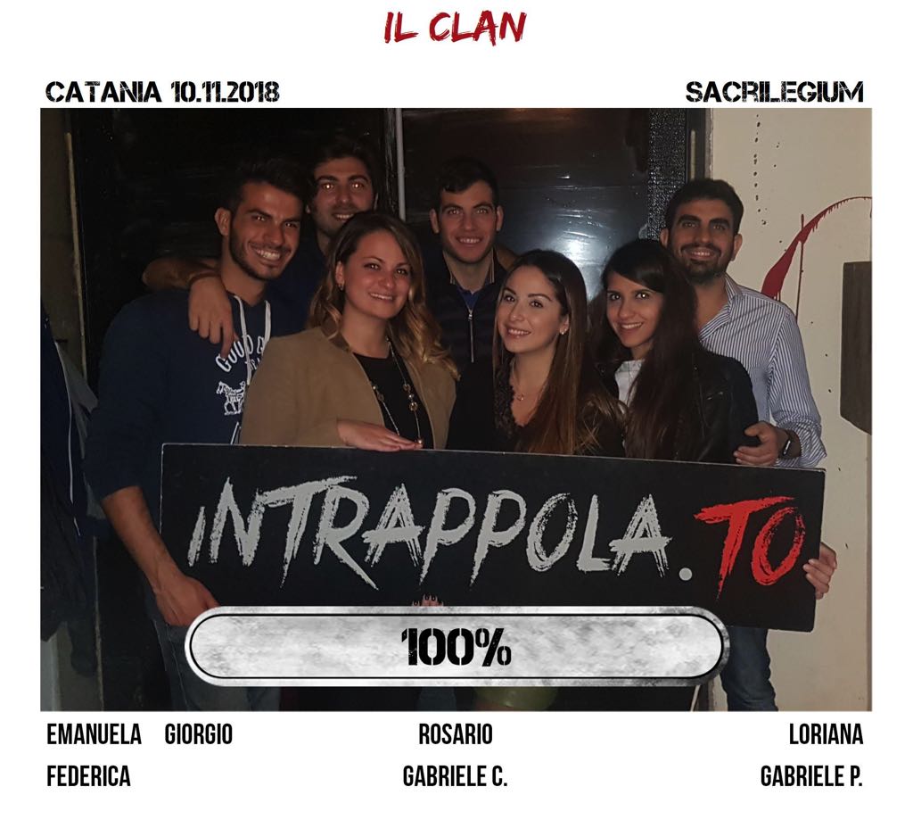 Il gruppo Il Clan è fuggito dalla nostra escape room Sacrilegium