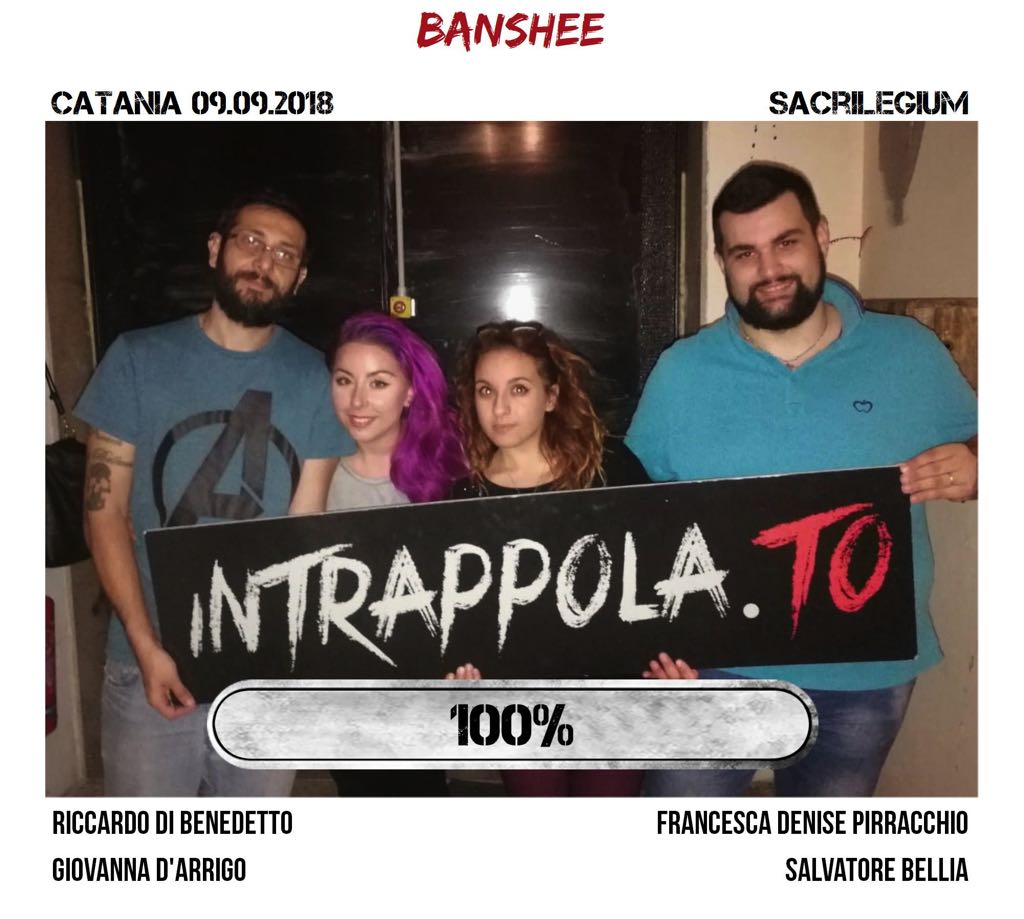 Il gruppo banshee è fuggito dalla nostra escape room Sacrilegium