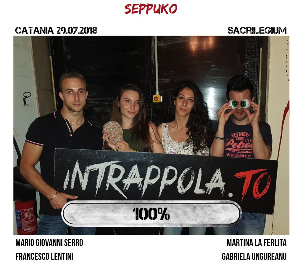 Il gruppo seppuko è fuggito dalla nostra escape room Sacrilegium